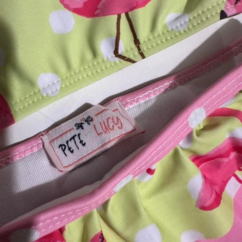 New Pete‎ & Lucy 2 piece Swimsuit Flamingos Size 3